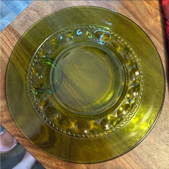 Vintage Indiana Glass Kings Crown Thumbprint Dinner Plate and Cup Set - Picture 8 of 11